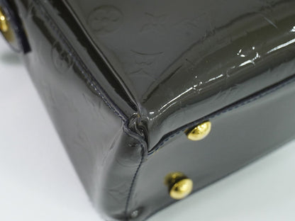 LOUIS VUITTON メルローズアベニュー ヴェルニ レザー ハンドバッグ ブルーニュイ M93756