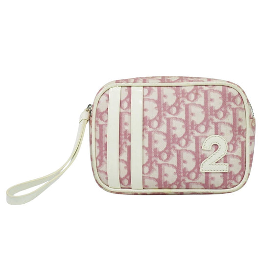 Christian Dior トロッター ポーチ ピンク ホワイト