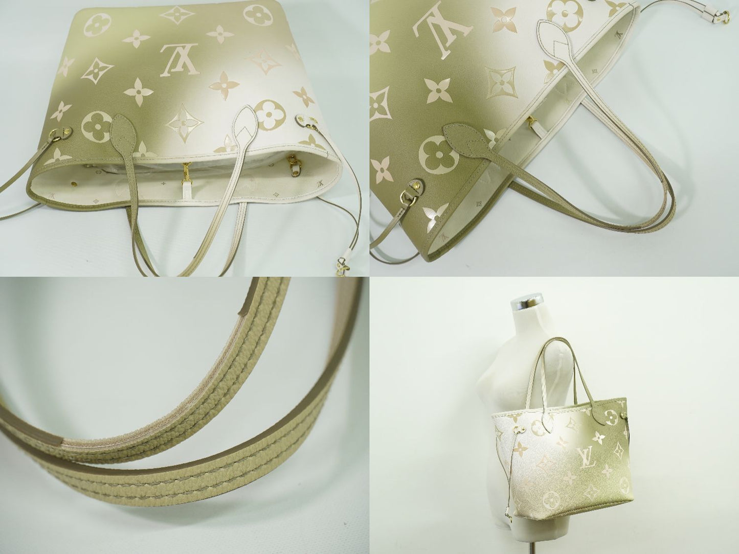LOUIS VUITTON ネヴァーフル MM モノグラム グラデーション トートバッグ サンセットカーキ M59859