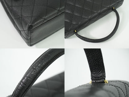 CHANEL ココマーク マトラッセ ハンドバッグ ブラック