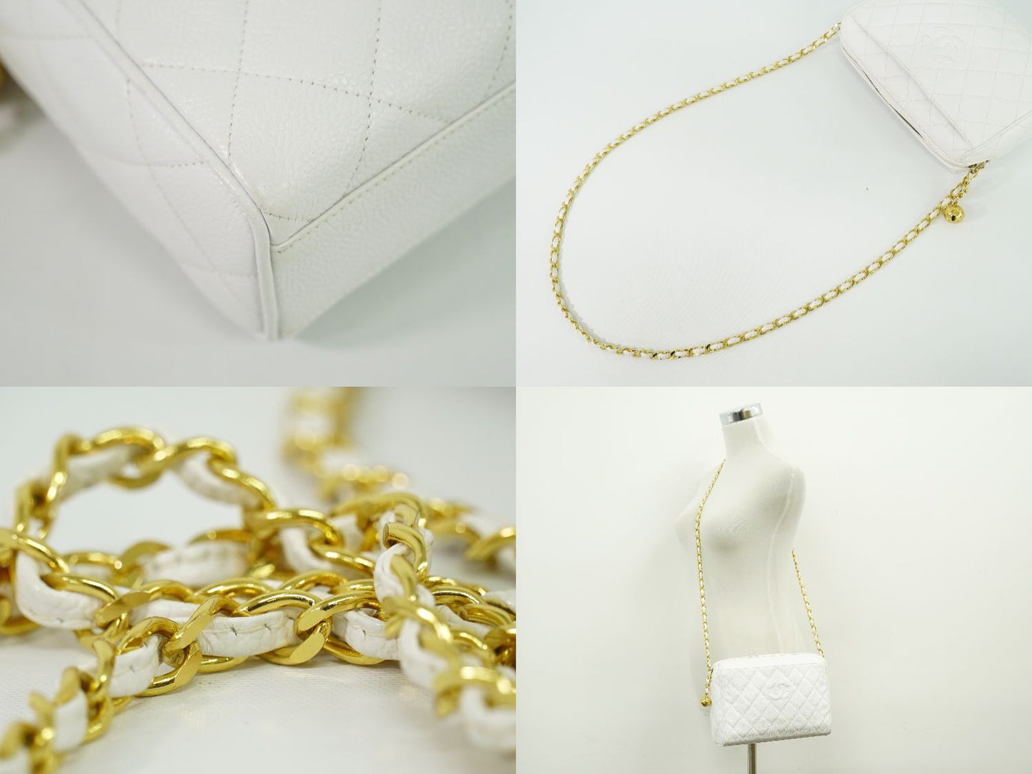 CHANEL ココマーク マトラッセ ショルダーバッグ ホワイト