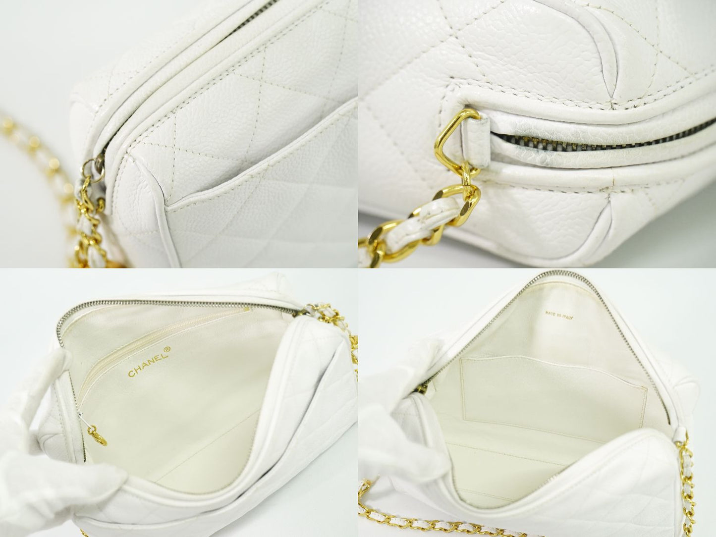 CHANEL ココマーク マトラッセ ショルダーバッグ ホワイト