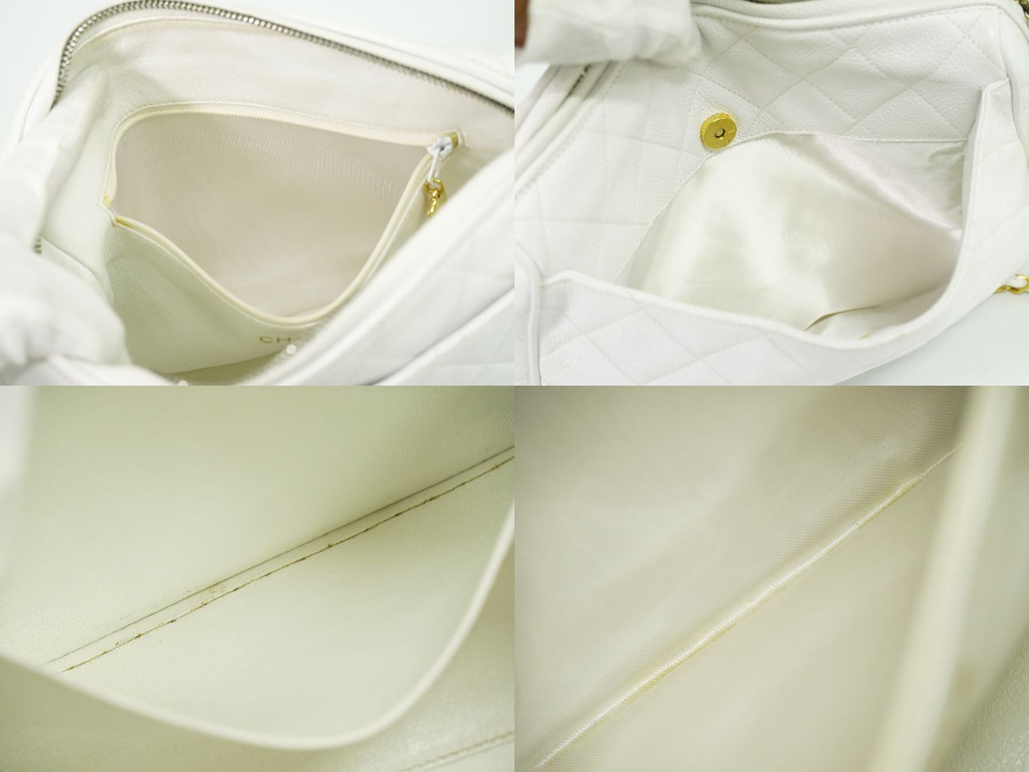 CHANEL ココマーク マトラッセ ショルダーバッグ ホワイト