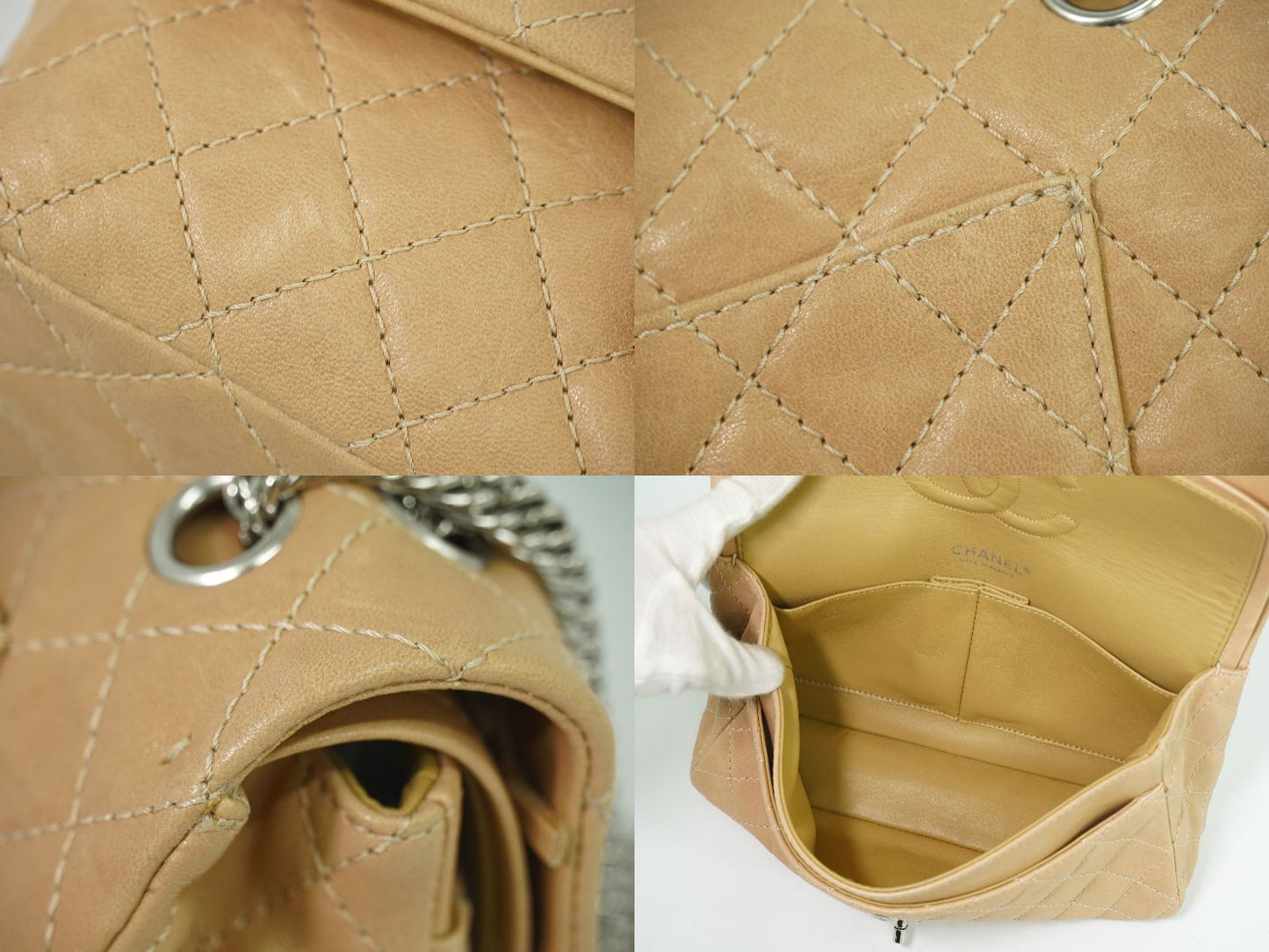 CHANEL ココマーク マトラッセ ショルダーバッグ ベージュ