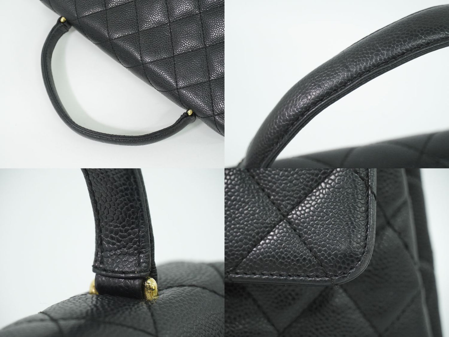 CHANEL ココマーク マトラッセ ハンドバッグ ブラック