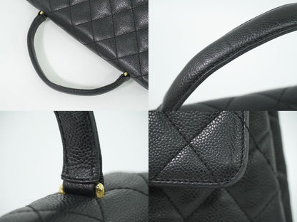 CHANEL ココマーク マトラッセ ハンドバッグ ブラック