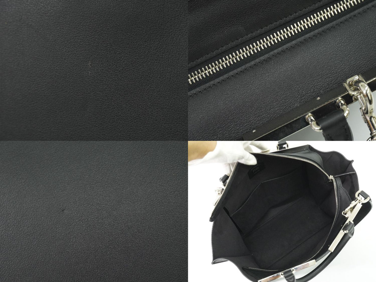 FENDI トロワジュール 2WAY ショルダーバッグ ブラック 8BH279