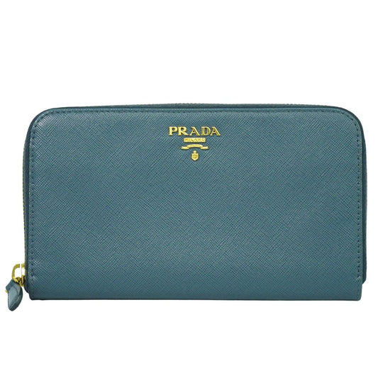 PRADA サフィアーノ 長財布 ブルー
