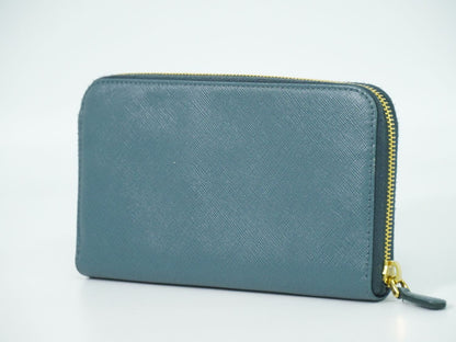 PRADA サフィアーノ 長財布 ブルー