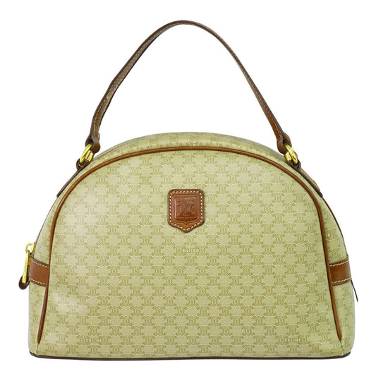 CELINE マカダム ハンドバッグ ベージュ