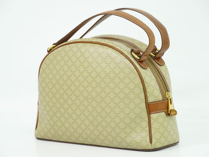 CELINE マカダム ハンドバッグ ベージュ