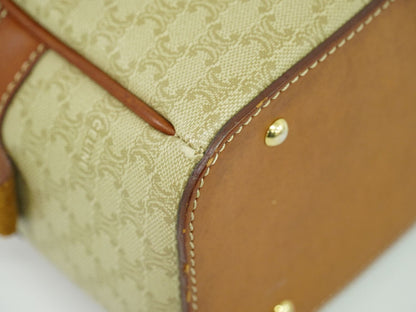 CELINE マカダム ハンドバッグ ベージュ