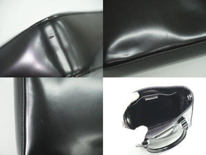PRADA スモール ブラッシュドレザー トート 2WAY ショルダーバッグ ブラック