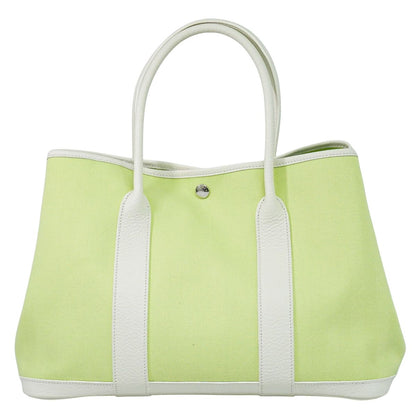 HERMES ガーデンパーティ PM トートバッグ T刻 ライムグリーン