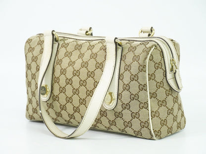 GUCCI ミニ ボストンバッグ ベージュ ホワイト 152457