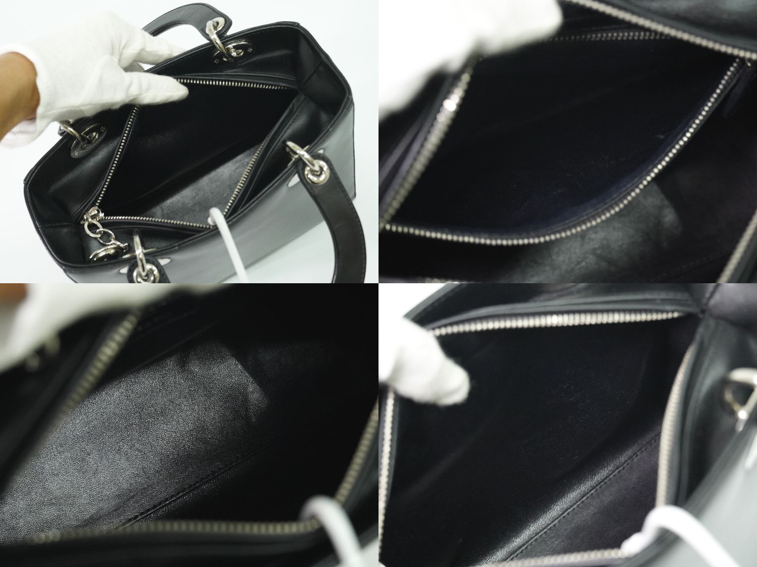 Christian Dior レディディオール 2WAY ショルダーバッグ ブラック