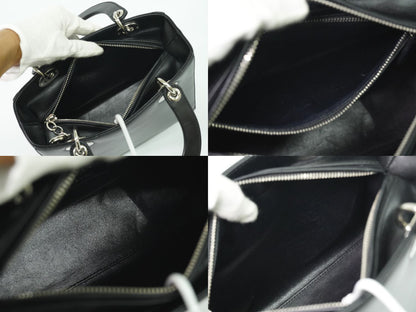 Christian Dior レディディオール 2WAY ショルダーバッグ ブラック レッド グレー