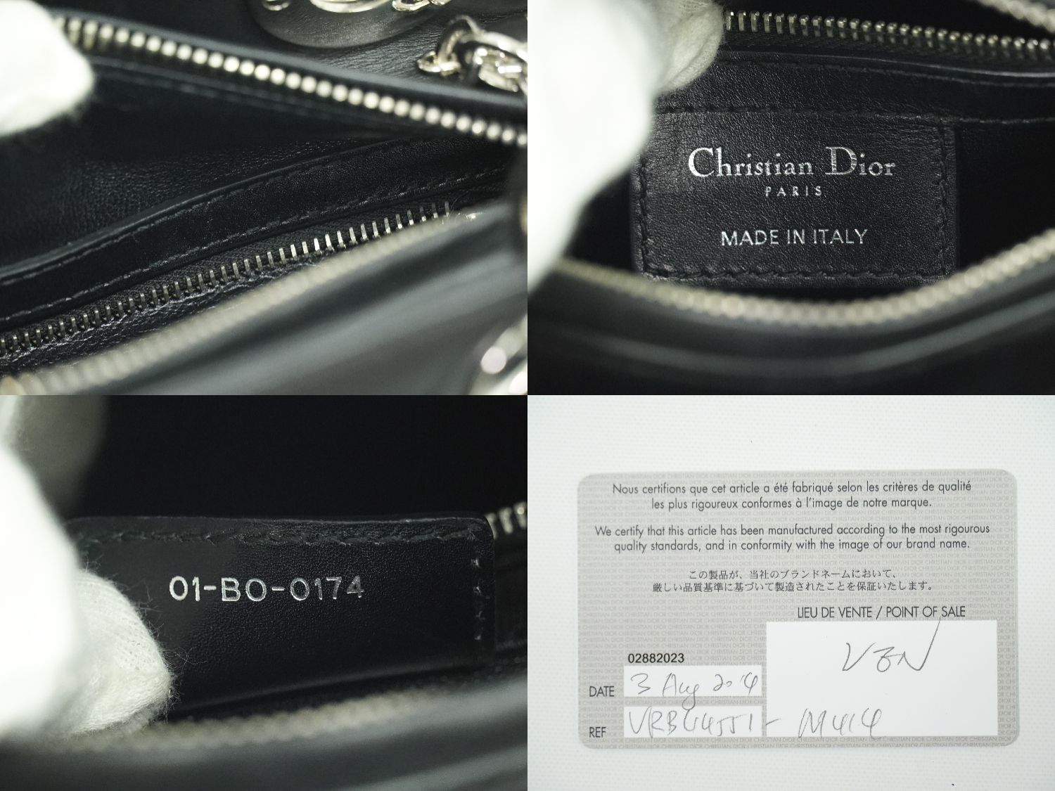 Christian Dior レディディオール 2WAY ショルダーバッグ ブラック