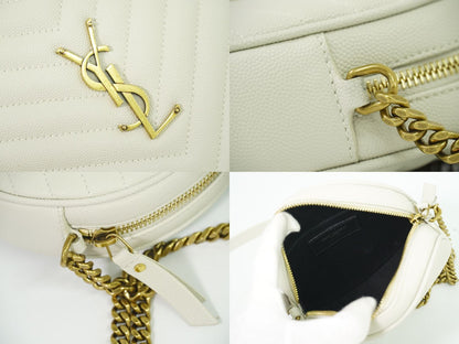 SAINT LAURENT ヴィニル ショルダーバッグ ホワイト 610436
