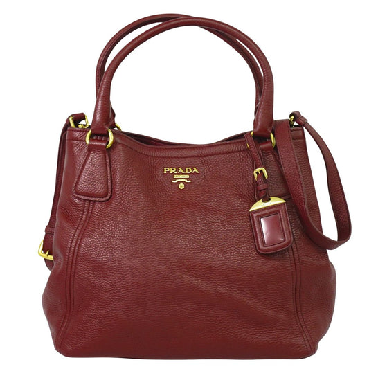 PRADA 2WAY ショルダーバッグ ボルドー