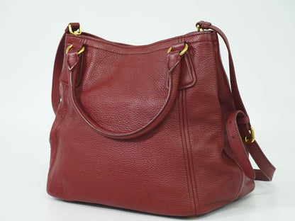 PRADA 2WAY ショルダーバッグ ボルドー