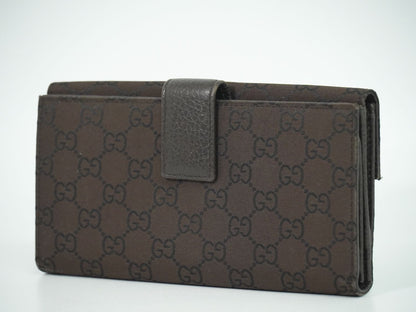 GUCCI GGナイロン 長財布 ブラウン 231835