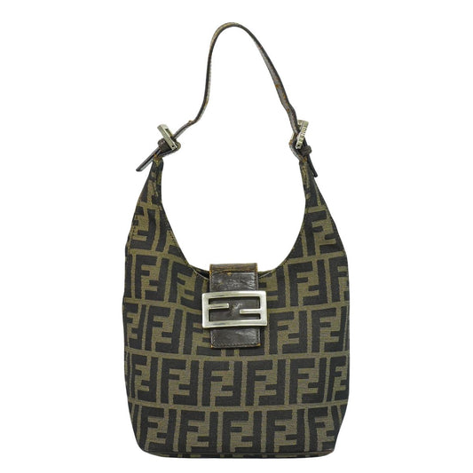 FENDI ズッカ ショルダーバッグ キャンバス ブラウン 26686