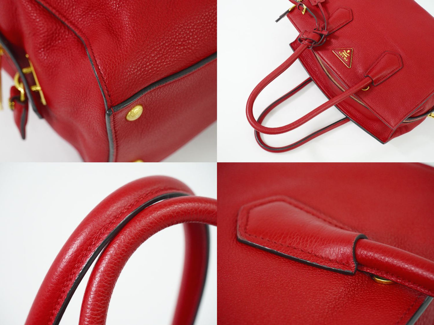 PRADA トートバッグ レッド BN2769