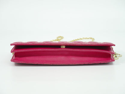 Christian Dior レディディオール カナージュ ショルダーバッグ ピンク