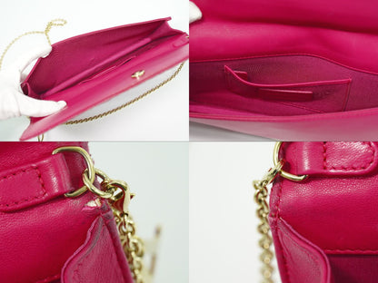 Christian Dior レディディオール カナージュ ショルダーバッグ ピンク