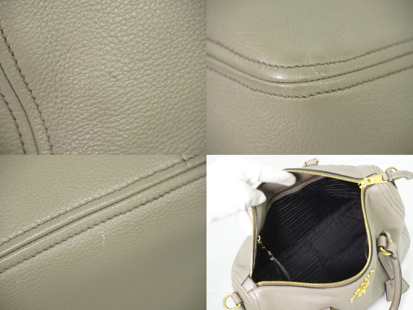 PRADA 2WAY ショルダーバッグ グレー 1BB023