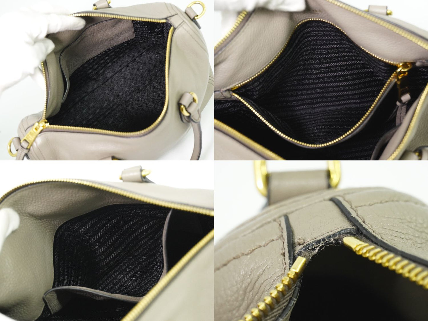 PRADA 2WAY ショルダーバッグ グレー 1BB023