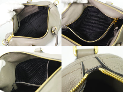 PRADA 2WAY ショルダーバッグ グレー 1BB023