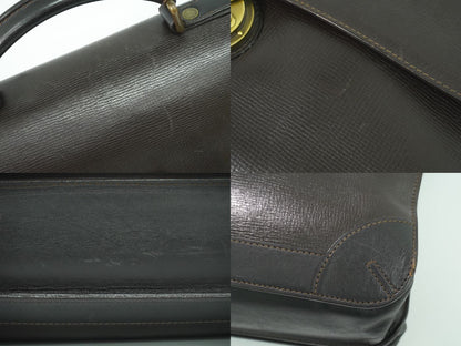 LOUIS VUITTON アパシュ ユタ レザー ビジネスバッグ カフェ ダークブラウン M95452