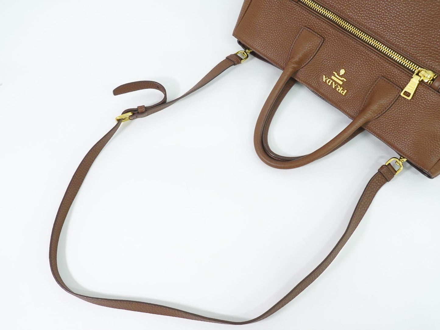 PRADA 2WAY ショルダーバッグ ブラウン BN2545