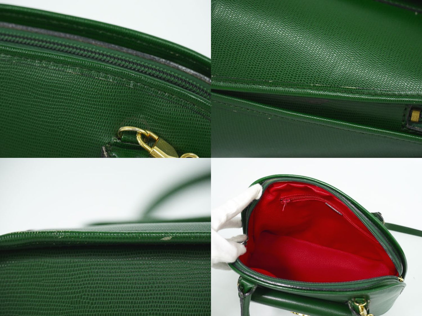 CELINE サークルロゴ 2WAY ショルダーバッグ グリーン