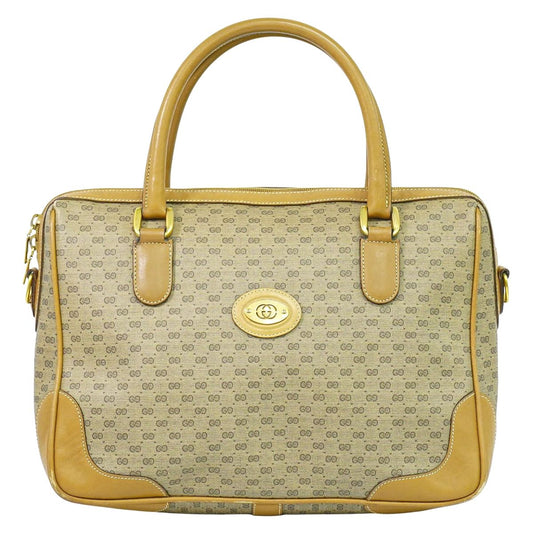 GUCCI マイクロGG ハンドバッグ ブラウン