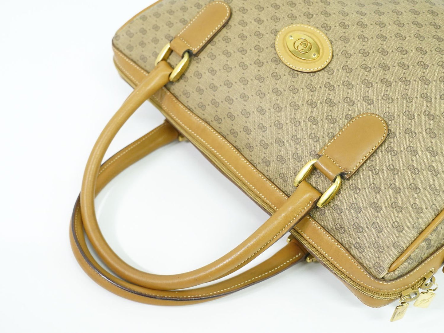 GUCCI マイクロGG ハンドバッグ ブラウン