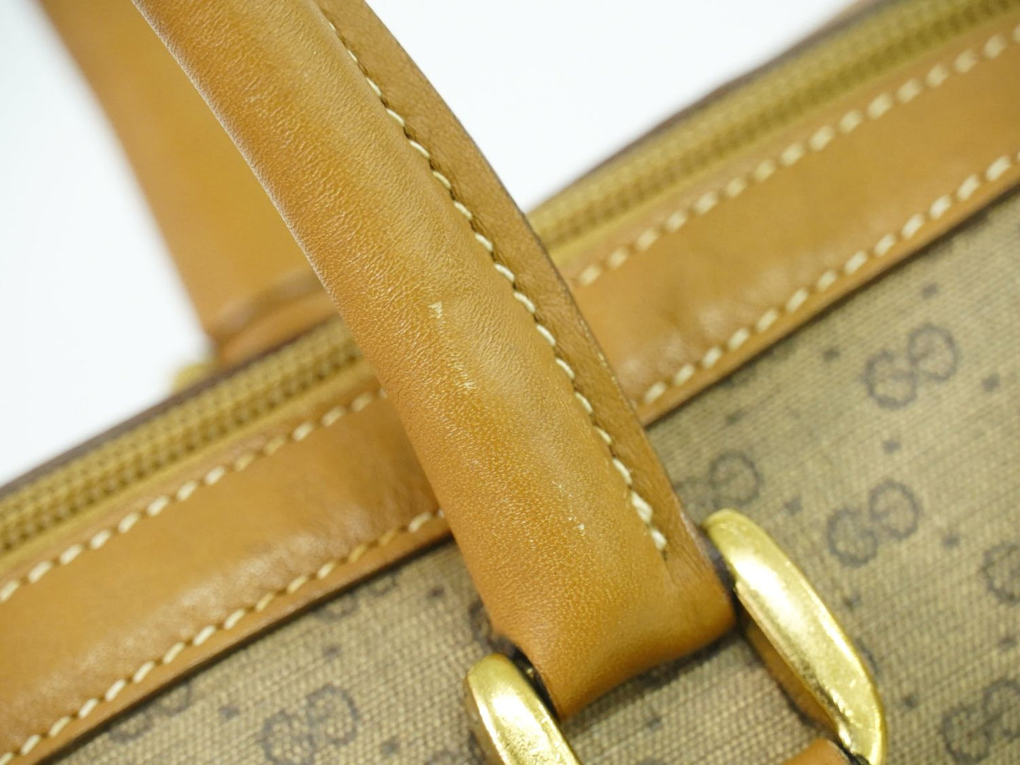 GUCCI マイクロGG ハンドバッグ ブラウン