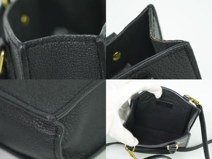 LOUIS VUITTON プティット サックプラ モノグラム アンプラントレザー 2WAY ショルダーバッグ ブラック M57937