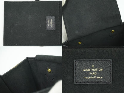 LOUIS VUITTON プティット サックプラ モノグラム アンプラントレザー 2WAY ショルダーバッグ ブラック M57937