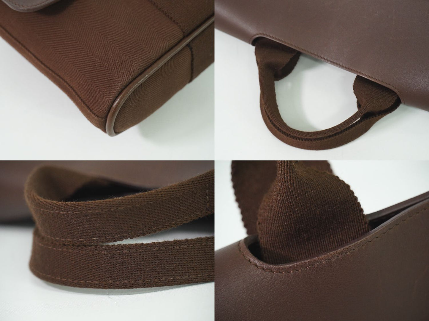 HERMES ヴァルパライソ ロング PM ハンドバッグ ブラウン