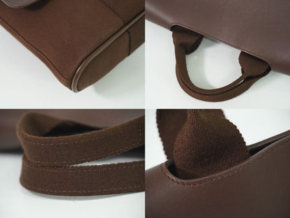 HERMES ヴァルパライソ ロング PM ハンドバッグ ブラウン