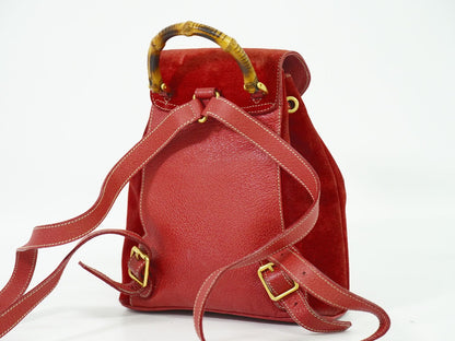 GUCCI バンブー ミニ リュックサック レッド