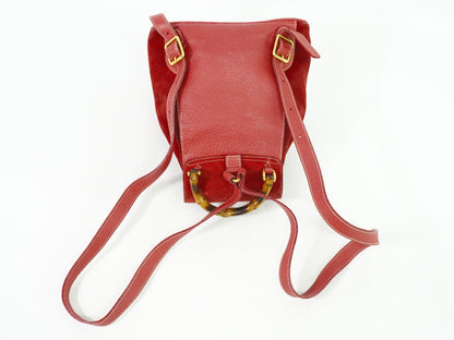 GUCCI バンブー ミニ リュックサック レッド