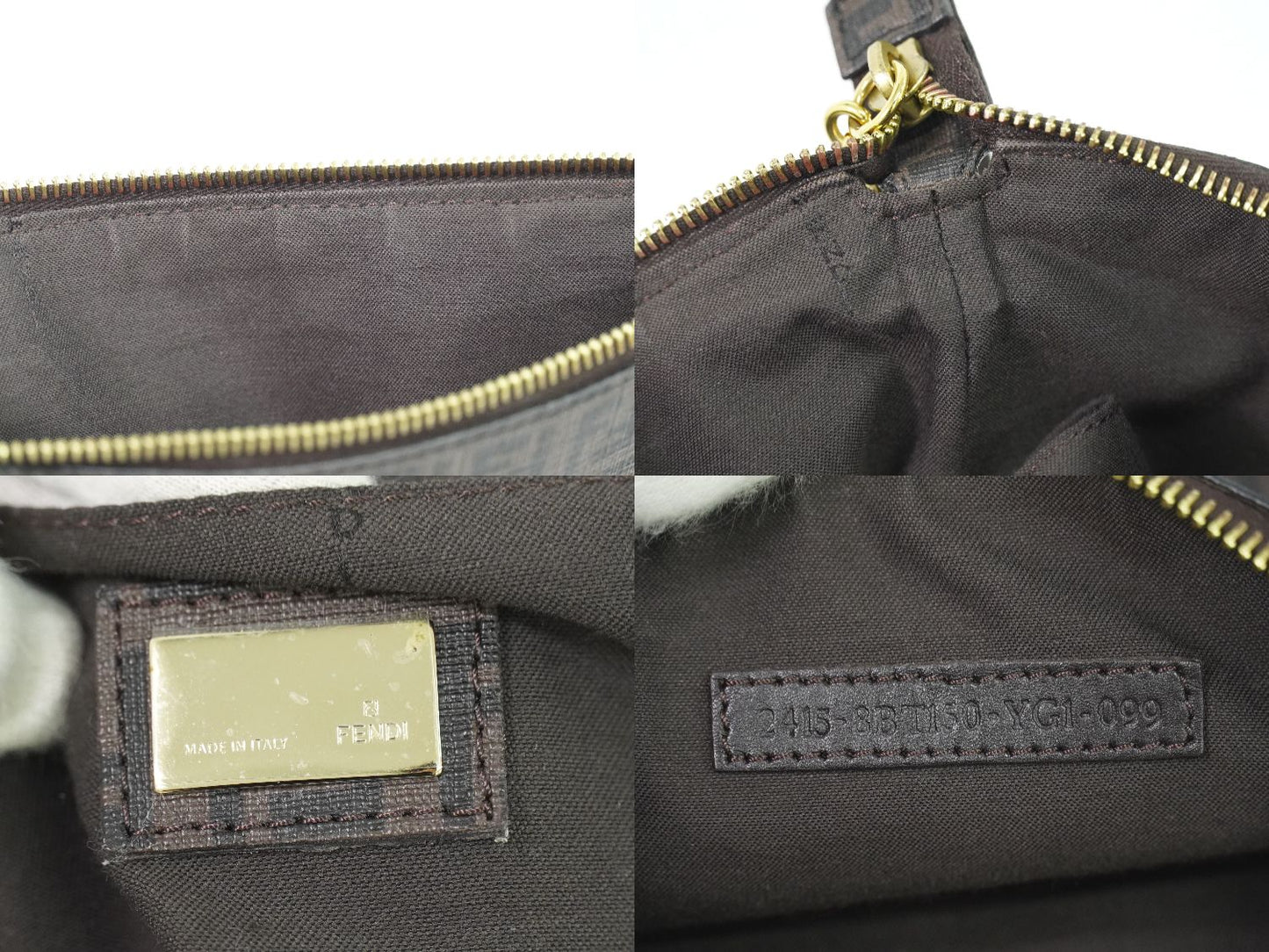 FENDI ズッキーノ ショルダーバッグ ブラウン 8BT150