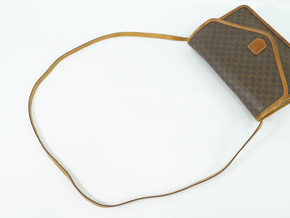 CELINE マカダム ショルダーバッグ ブラウン