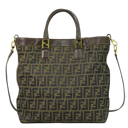 FENDI ズッカ 2WAY ショルダーバッグ ブラウン 15096