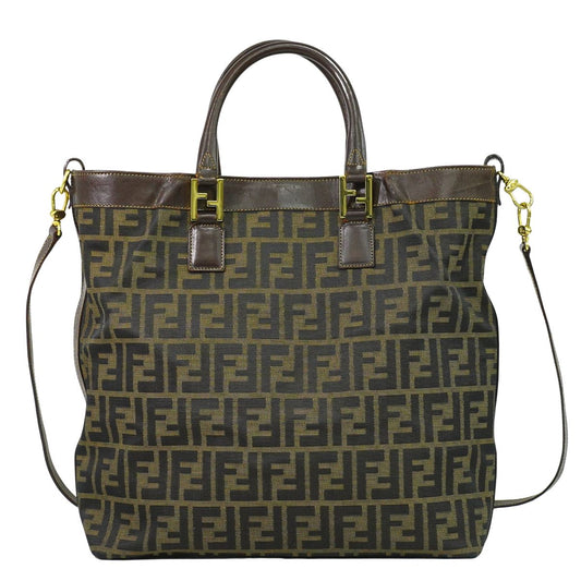 FENDI ズッカ 2WAY ショルダーバッグ ブラウン 15096