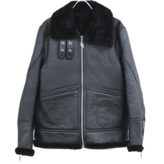 BAPE BLACK ラム ヌバック レザー ライダースジャケット L ブラック